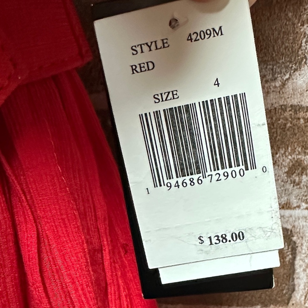Taylor Bold Red belted dress. New. 138.00 retail - Picture 7 of 10